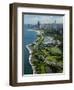 Aerial View of a City, Lake Shore Drive, Lake Michigan, Chicago, Cook County, Illinois, USA-null-Framed Premium Photographic Print