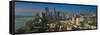 Aerial view of a city, Singapore City, Singapore-null-Framed Stretched Canvas