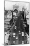 Aerial View of A City Street Scene - Spokane, WA-Lantern Press-Mounted Art Print