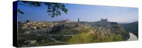 Aerial View of a City, Toledo, Spain-null-Stretched Canvas
