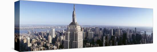 Aerial View of a Cityscape, Empire State Building, Manhattan, New York City, New York State, USA-null-Stretched Canvas