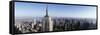 Aerial View of a Cityscape, Empire State Building, Manhattan, New York City, New York State, USA-null-Framed Stretched Canvas