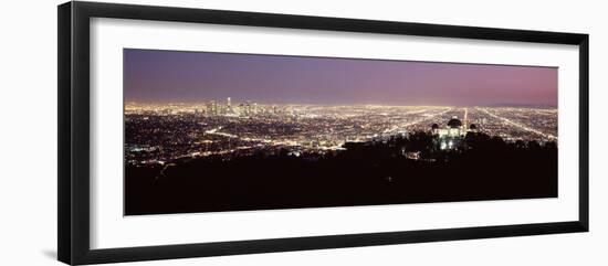 Aerial View of a Cityscape, Griffith Park Observatory, Los Angeles, California, USA 2010-null-Framed Photographic Print