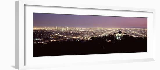 Aerial View of a Cityscape, Griffith Park Observatory, Los Angeles, California, USA 2010-null-Framed Photographic Print