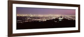 Aerial View of a Cityscape, Griffith Park Observatory, Los Angeles, California, USA 2010-null-Framed Photographic Print