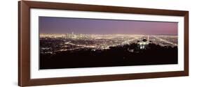 Aerial View of a Cityscape, Griffith Park Observatory, Los Angeles, California, USA 2010-null-Framed Photographic Print