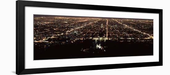 Aerial View of a Cityscape, Griffith Park Observatory, Los Angeles, California, USA-null-Framed Photographic Print