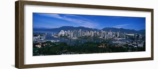 Aerial View of a Cityscape, Vancouver, British Columbia, Canada-null-Framed Photographic Print