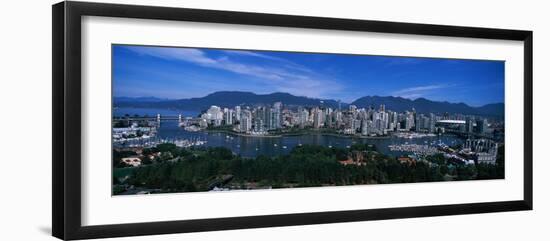 Aerial View of a Cityscape, Vancouver, British Columbia, Canada-null-Framed Photographic Print