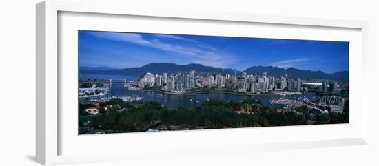 Aerial View of a Cityscape, Vancouver, British Columbia, Canada-null-Framed Photographic Print