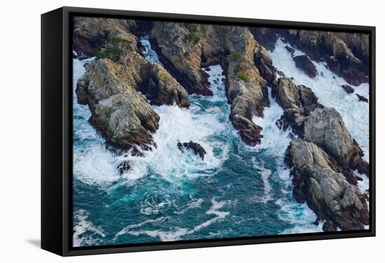 Aerial View of a Coast, Point Lobos State Reserve, Monterey County, California, USA-null-Framed Stretched Canvas