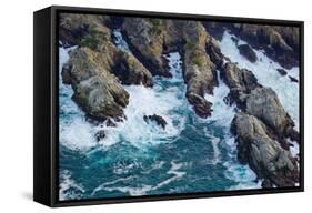 Aerial View of a Coast, Point Lobos State Reserve, Monterey County, California, USA-null-Framed Stretched Canvas