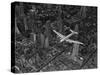 Aerial View of a DC-4 Passenger Plane Flying over Midtown Manhattan-Margaret Bourke-White-Stretched Canvas