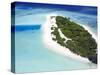 Aerial View of a Desert Island, Maldives, Indian Ocean, Asia-Sakis Papadopoulos-Stretched Canvas