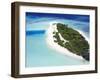 Aerial View of a Desert Island, Maldives, Indian Ocean, Asia-Sakis Papadopoulos-Framed Photographic Print