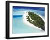 Aerial View of a Desert Island, Maldives, Indian Ocean, Asia-Sakis Papadopoulos-Framed Photographic Print