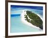 Aerial View of a Desert Island, Maldives, Indian Ocean, Asia-Sakis Papadopoulos-Framed Photographic Print