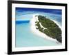 Aerial View of a Desert Island, Maldives, Indian Ocean, Asia-Sakis Papadopoulos-Framed Photographic Print