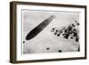 Aerial View of a Desert Settlement, with a Shadow Cast by a Zeppelin, 1931-null-Framed Giclee Print