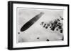 Aerial View of a Desert Settlement, with a Shadow Cast by a Zeppelin, 1931-null-Framed Giclee Print