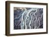 Aerial view of a glacier river, South Iceland-Mateusz Piesiak-Framed Photographic Print