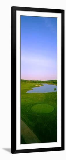 Aerial View of a Golf Course, Caves Valley Golf Club, Owings Mills, Baltimore County, Maryland, USA-null-Framed Photographic Print