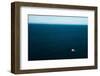 Aerial View of a Lonely Boat in the Ocean-Alberto Pérez Veiga-Framed Photographic Print