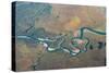Aerial View of a River in Katmai National Park-Robert Haasmann-Stretched Canvas
