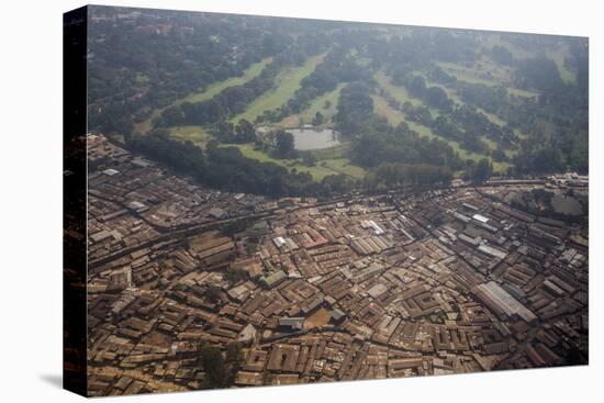 Aerial View of a Slum on the Outskirts of Nairobi, Kenya, East Africa, Africa-James Morgan-Stretched Canvas