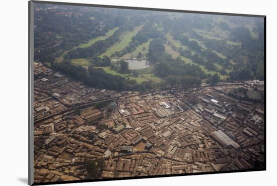 Aerial View of a Slum on the Outskirts of Nairobi, Kenya, East Africa, Africa-James Morgan-Mounted Photographic Print