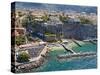Aerial View of a Town, Sorrento, Marina Piccola, Naples, Campania, Italy-null-Stretched Canvas
