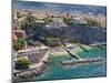 Aerial View of a Town, Sorrento, Marina Piccola, Naples, Campania, Italy-null-Mounted Premium Photographic Print