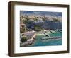 Aerial View of a Town, Sorrento, Marina Piccola, Naples, Campania, Italy-null-Framed Photographic Print