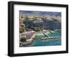 Aerial View of a Town, Sorrento, Marina Piccola, Naples, Campania, Italy-null-Framed Photographic Print