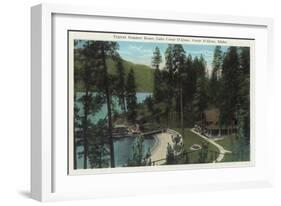 Aerial View of a Typical Summer Home on the Lake - Coeur d'Alene, ID-Lantern Press-Framed Art Print