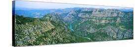 Aerial View of a Valley, Verdon Gorge, Provence-Alpes-Cote D'Azur, France-null-Stretched Canvas