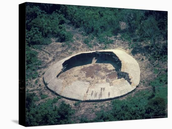 Aerial View of a Yanomami Yano Near Tooto Tobi, Brazil, South America-Robin Hanbury-tenison-Stretched Canvas