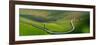 Aerial view of A623 near Tideswell, Peak District National Park, Derbyshire, England-Frank Fell-Framed Photographic Print