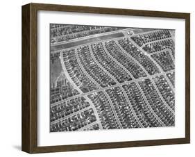Aerial View of Acres of New Homes, Creating Compact Rows in Suburban Area Called Westchester-Loomis Dean-Framed Photographic Print