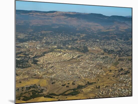 Aerial View of Addis Ababa, Ethiopia, Africa-null-Mounted Photographic Print