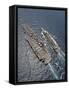 Aerial View of Aircraft Carrier USS Ronald Reagan And USNS Bridge During a Replenishment at Sea-Stocktrek Images-Framed Stretched Canvas