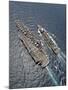 Aerial View of Aircraft Carrier USS Ronald Reagan And USNS Bridge During a Replenishment at Sea-Stocktrek Images-Mounted Premium Photographic Print