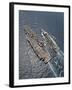 Aerial View of Aircraft Carrier USS Ronald Reagan And USNS Bridge During a Replenishment at Sea-Stocktrek Images-Framed Photographic Print