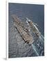 Aerial View of Aircraft Carrier USS Ronald Reagan And USNS Bridge During a Replenishment at Sea-Stocktrek Images-Framed Photographic Print