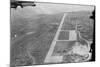 Aerial View of Airstrip and Air Force Base-null-Mounted Photographic Print