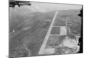 Aerial View of Airstrip and Air Force Base-null-Mounted Photographic Print