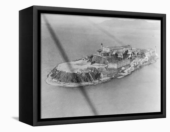 Aerial View of Alcatraz Island-null-Framed Stretched Canvas