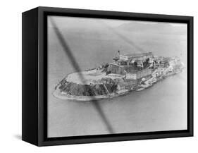 Aerial View of Alcatraz Island-null-Framed Stretched Canvas