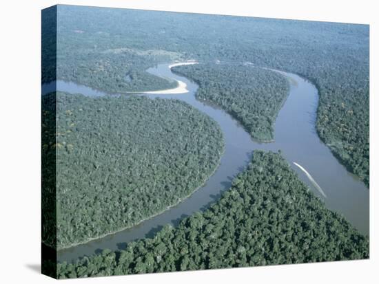 Aerial View of Amazon River and Jungle, Brazil-null-Stretched Canvas