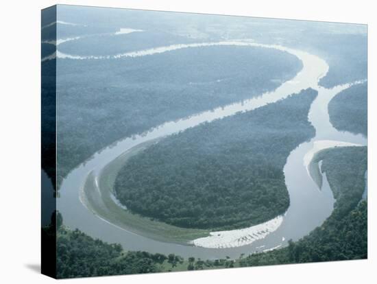 Aerial View of Amazon River and Jungle, Brazil-null-Stretched Canvas